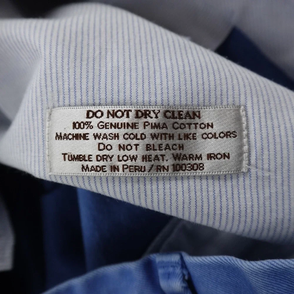 Peter Millar Shorts Mens 40 Blue Chino Golf Pima Cotton Casual Preppy Flat Front